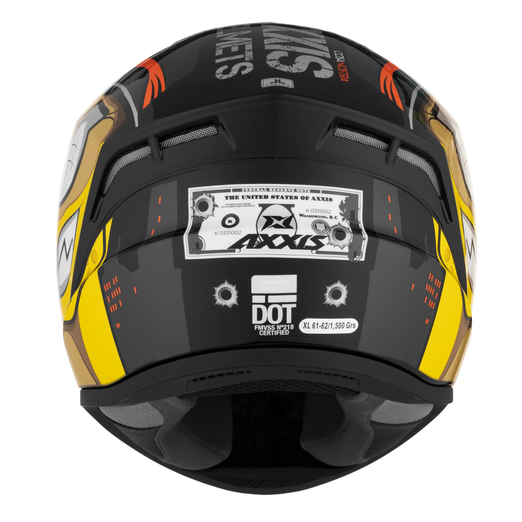 Casco Moto Axxis Draken S Cosa Nostra B5 Rojo Brillo - Imagen 3