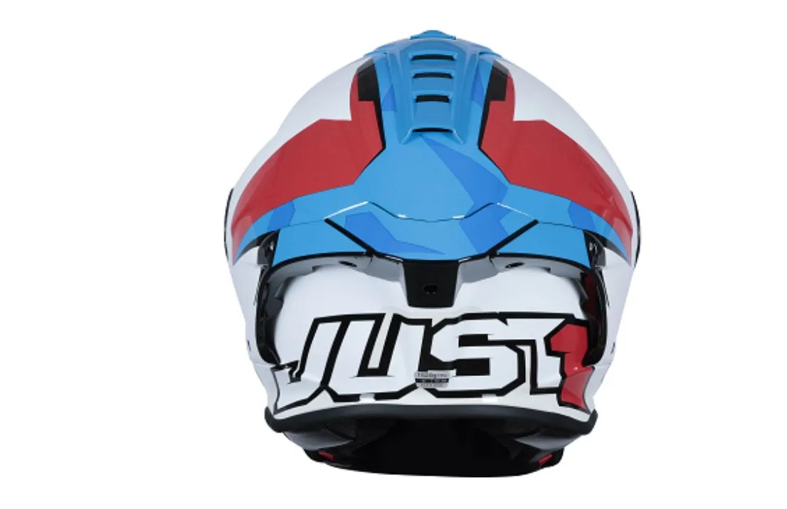Casco JUST 1 J-GPR F Caricasulo Italia Verde Celeste Blanco y Rojo Brillo - Imagen 5