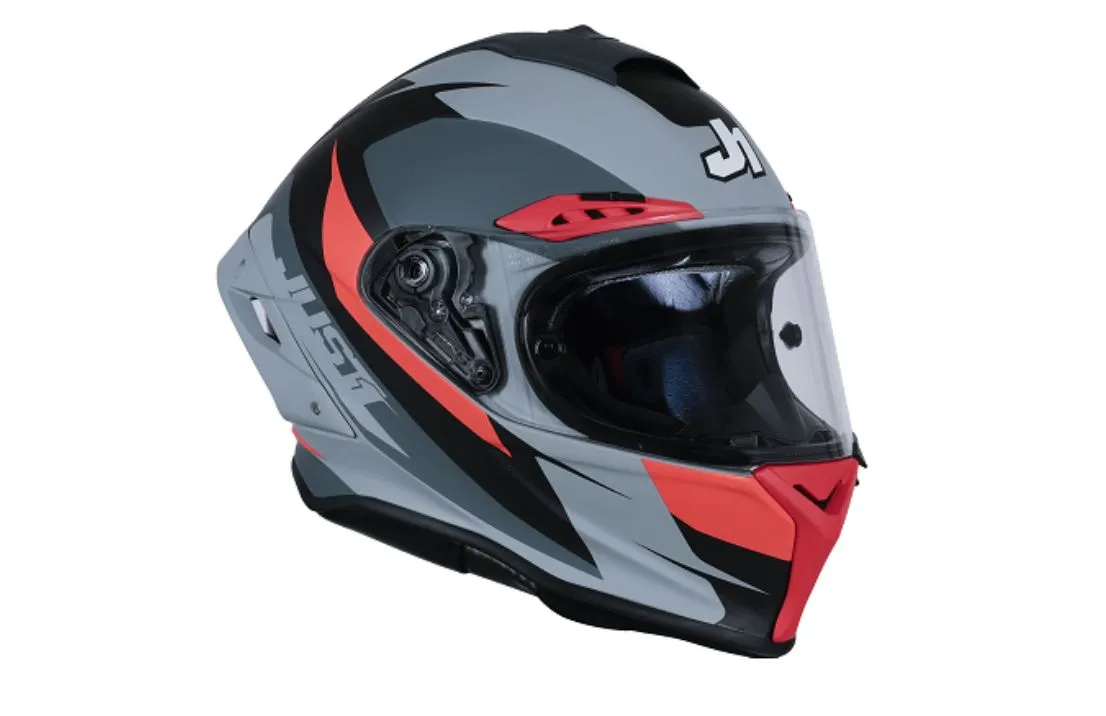 Casco JUST 1 J-GPR F Arrow Rojo Gris Negro Mate - Imagen 3