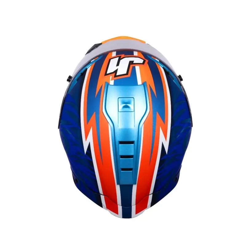 Casco JUST 1 J-GPR Carbono Melandri Replica Blu Rosso Carbon Azul, Naranja y Blanco Brillo - Imagen 4
