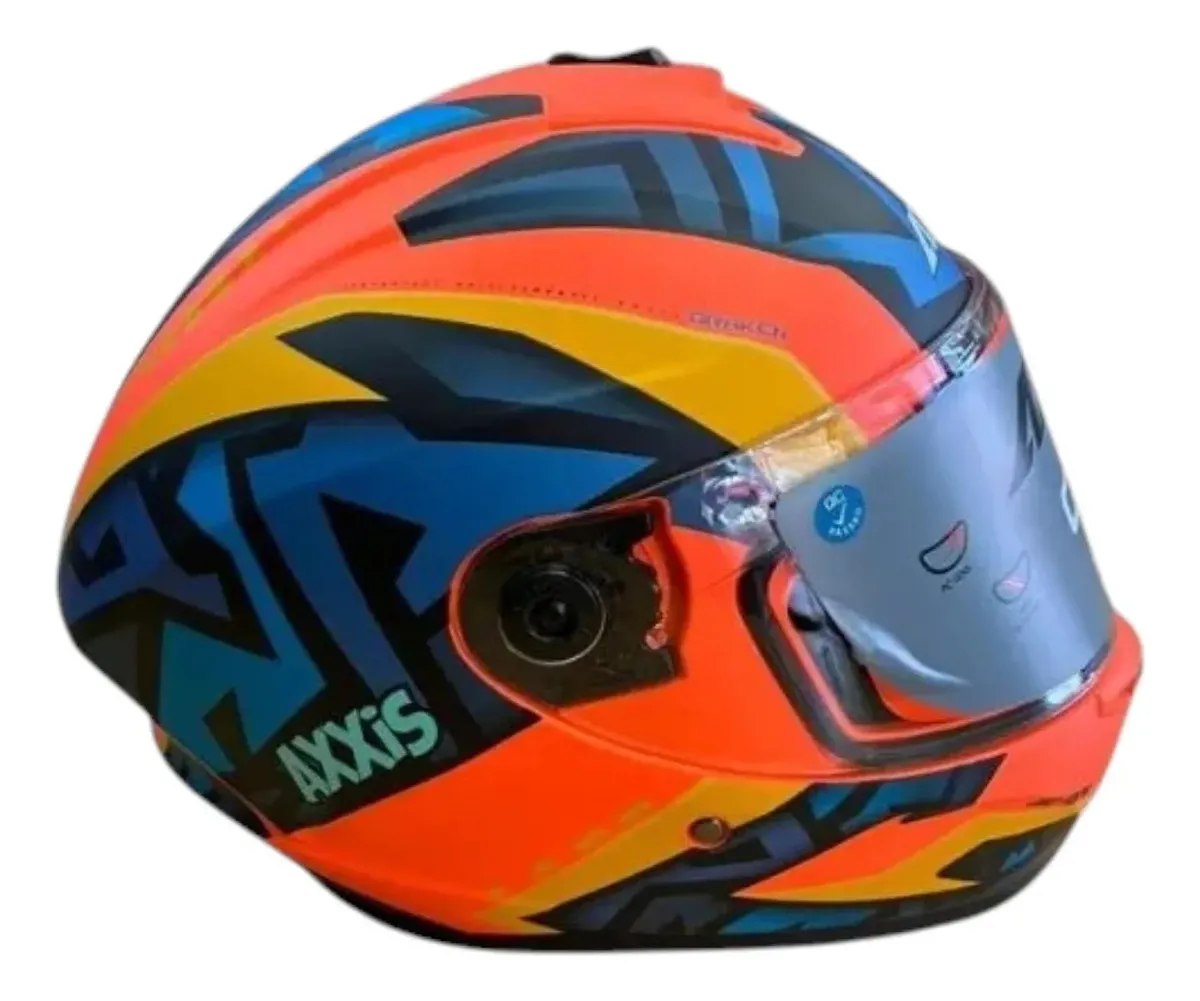 Casco Axxis Draken S Jolly Naranja Brillo - Imagen 3