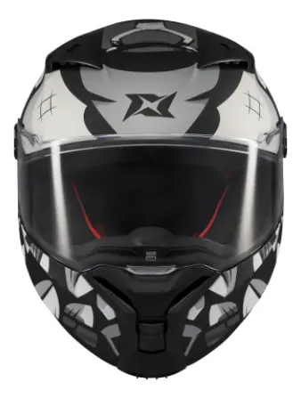 Casco Axxis Fenix Angry Face Negro y Blanco Brillo - Imagen 3