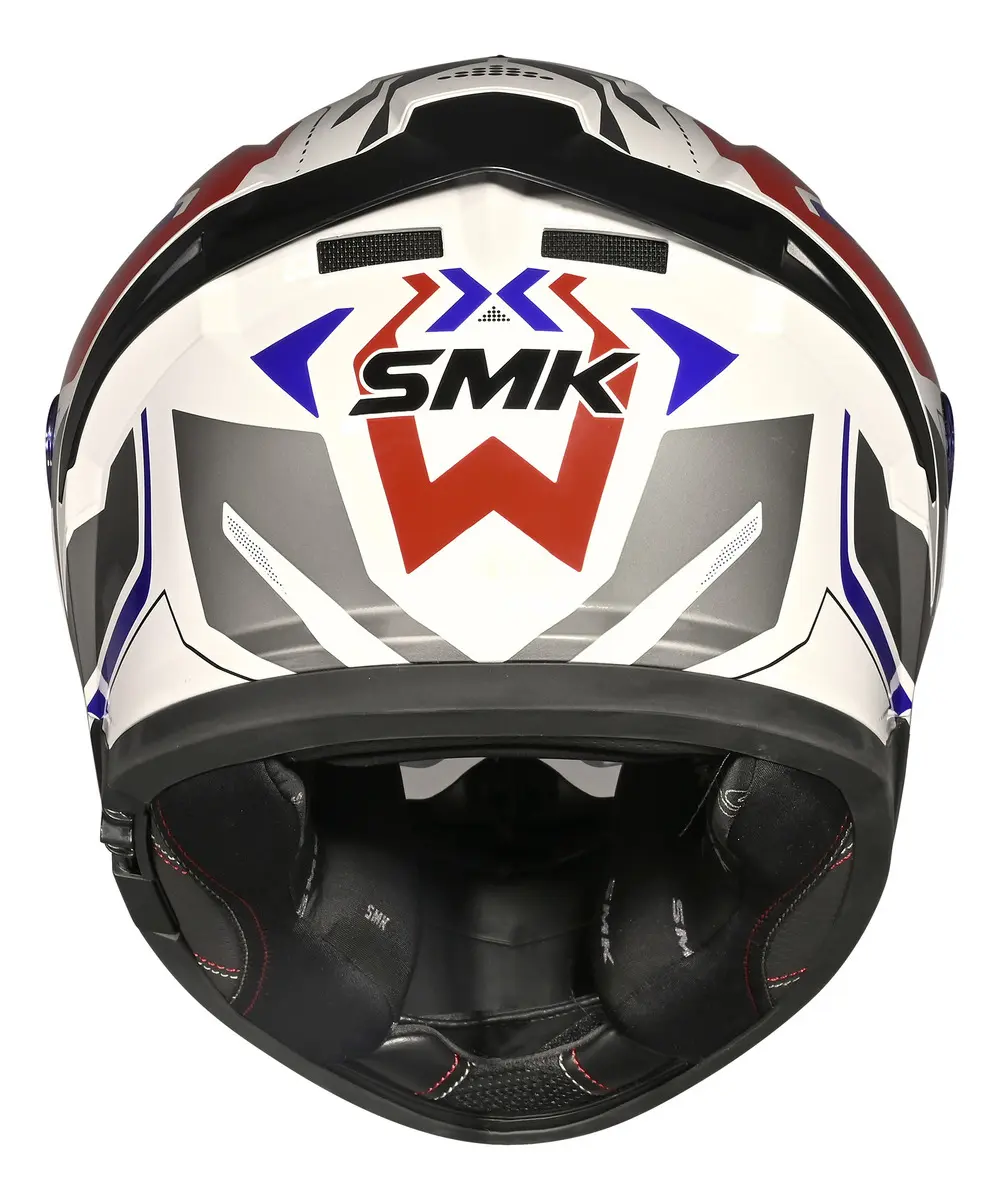 Casco SMK TYPHOON Blanco, Rojo y Azul - Imagen 3