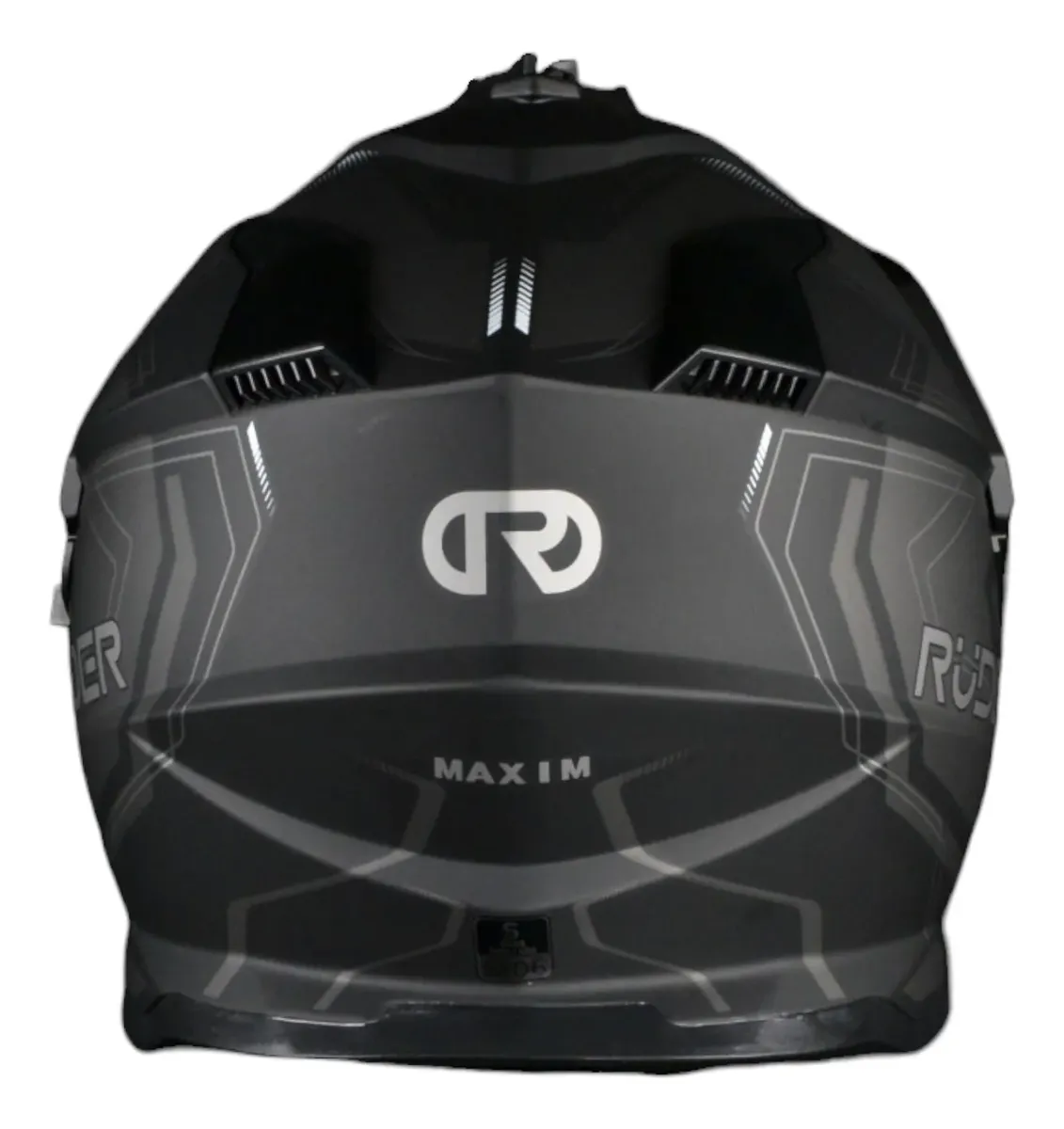 Casco Ruder Maxim Gis y negro mate - Imagen 4