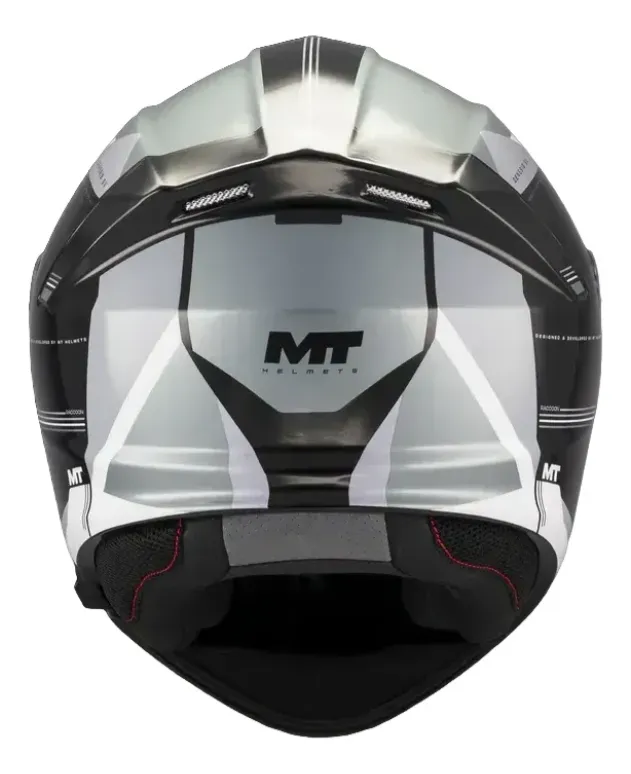 Casco MT Genesis Raccon Gris/ Negro Brillo B12 - Imagen 5