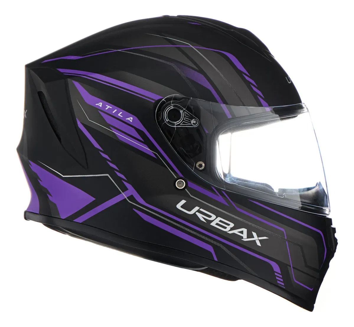 Casco URBAX 018 Mito Negro y Violeta Mate - Imagen 4