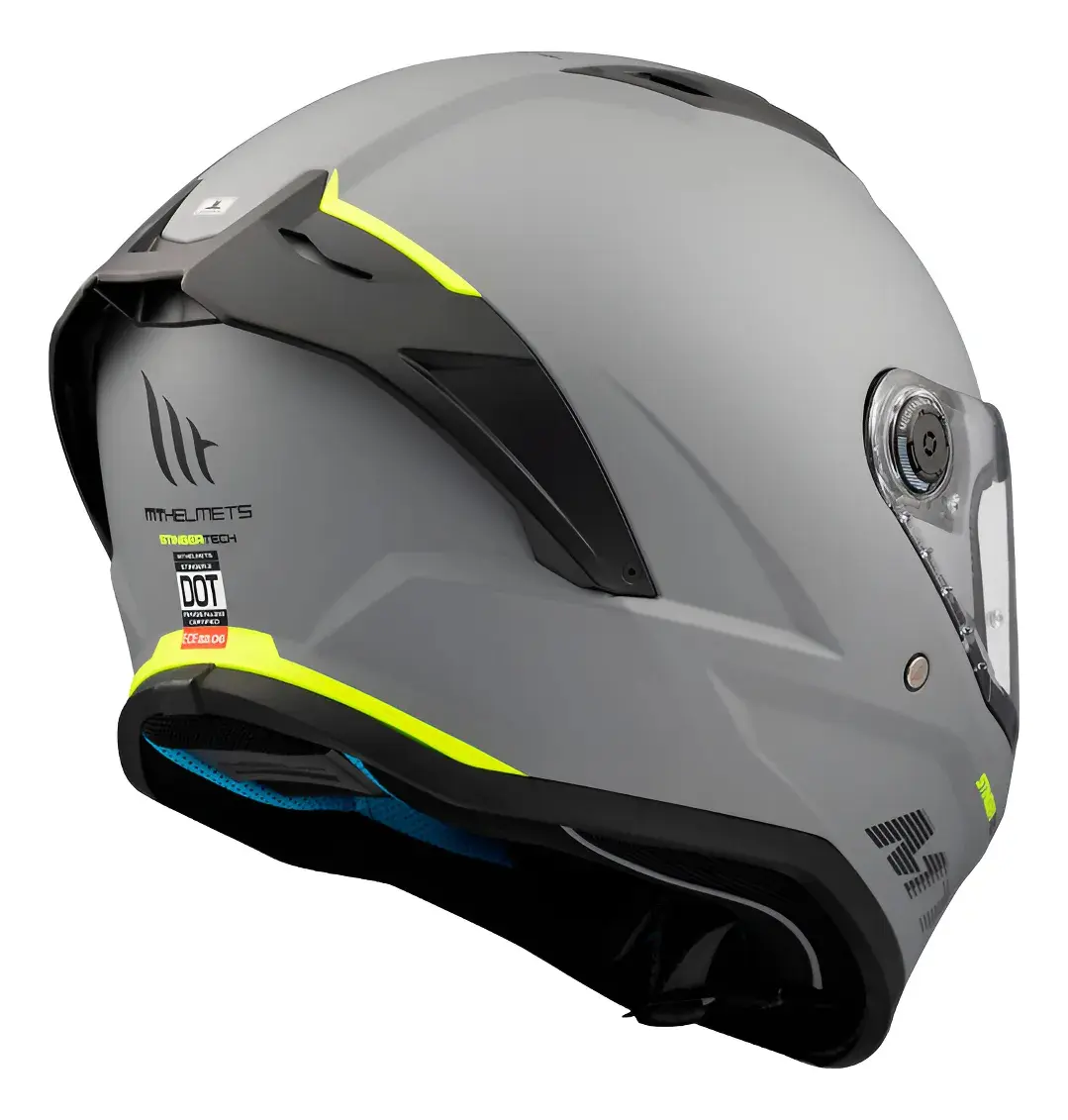 Casco MT Helmets Stinger 2 Gris Liso - Imagen 5