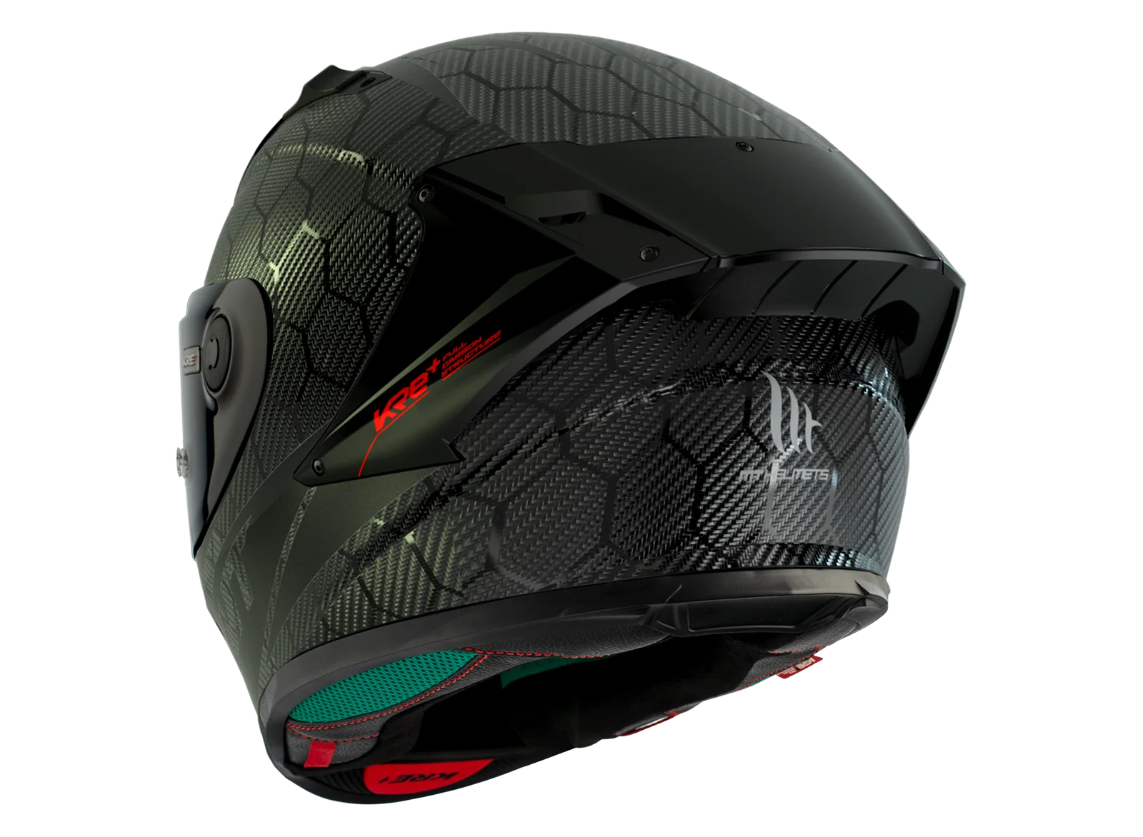 Casco MT KRE+S SOLID A11 CARBONO Negro Brillo - Imagen 3