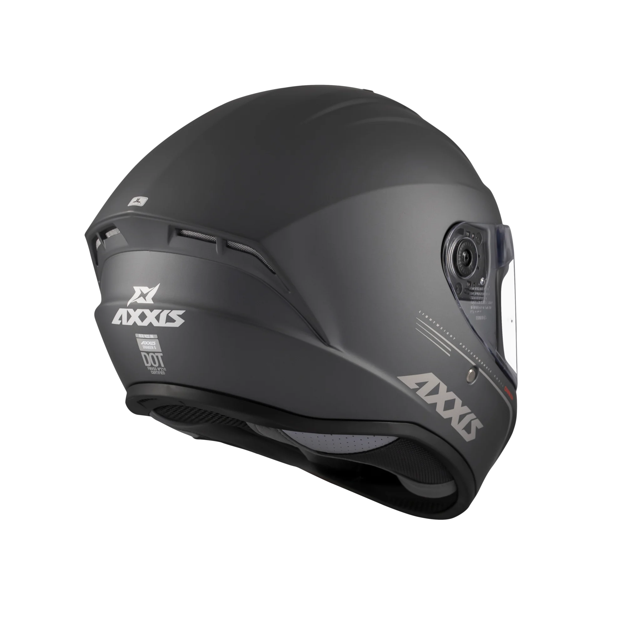 Casco Moto Axxis Draken S Titanium Gris Mate - Imagen 4