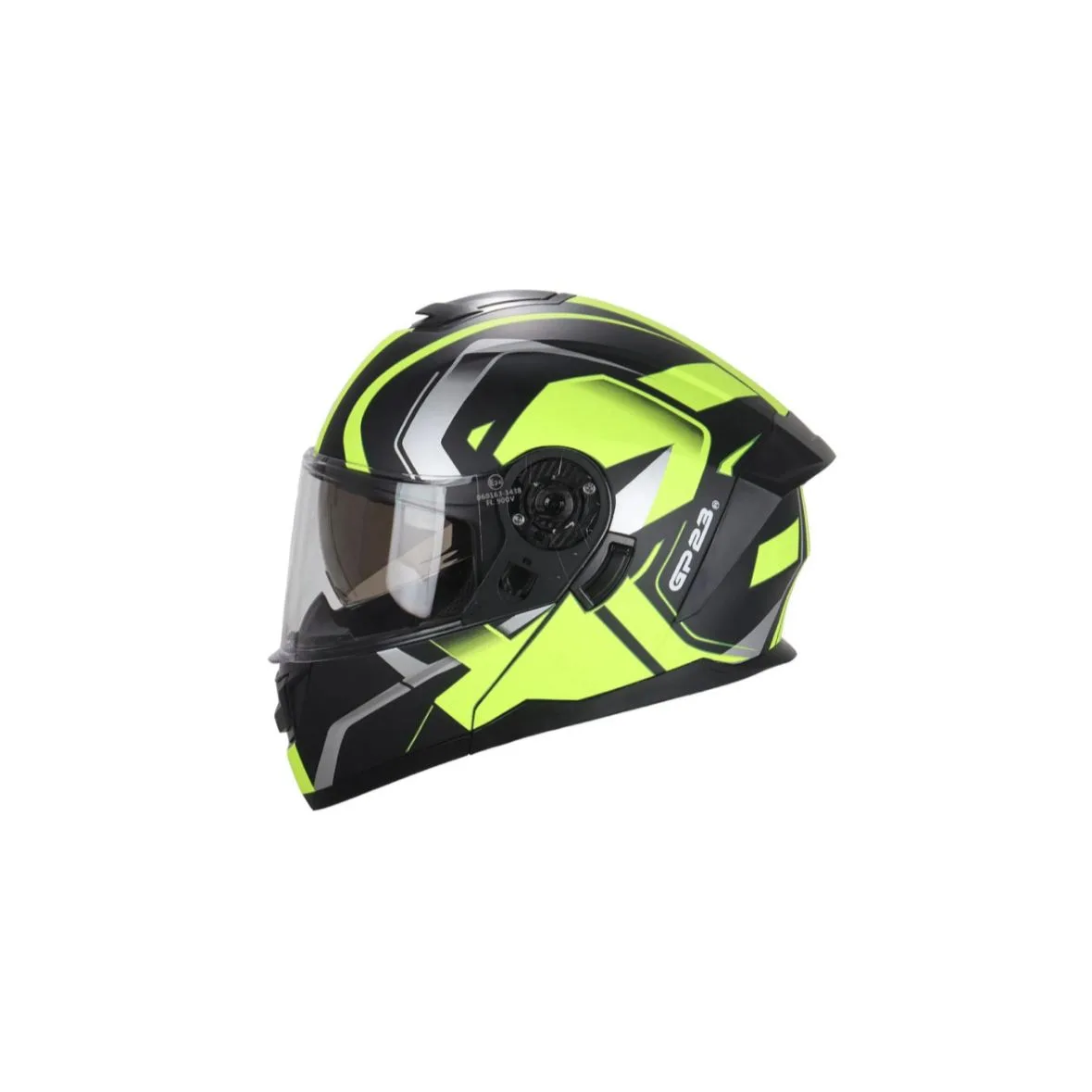 Casco Moto Gp 23 Fl900 Rebatible Doble Visor Furius Color Verde - Imagen 4