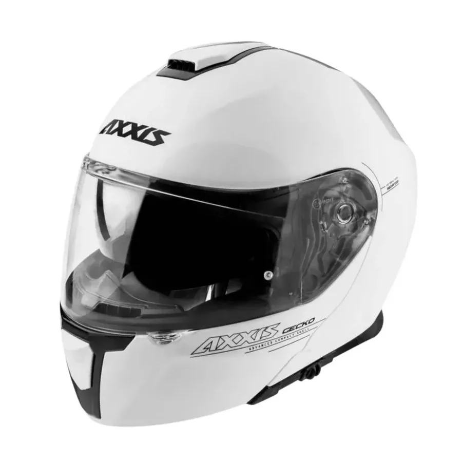 Casco Rebatible Axxis Gecko Blanco Brillo - Imagen 3