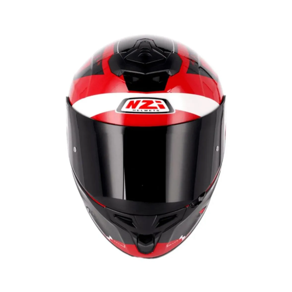 Casco Nzi Trendy 3 Canadian Rojo Brillo + Visor polarizo + Aleron - Imagen 3