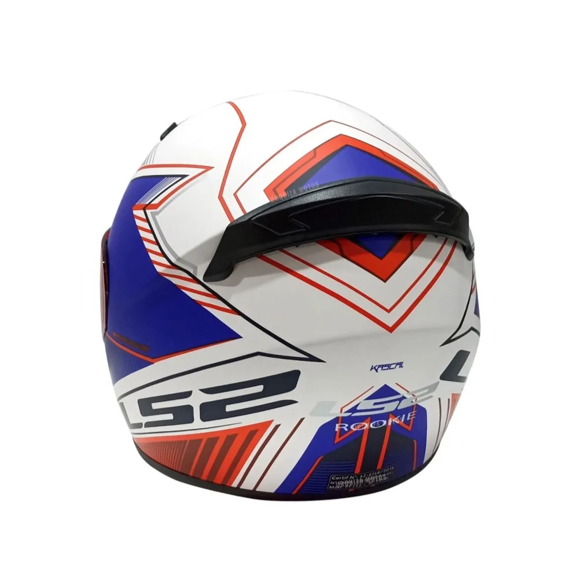Casco Ls2 Ff 352 Rookie Kascal Blanco y Azul Mate - Imagen 3