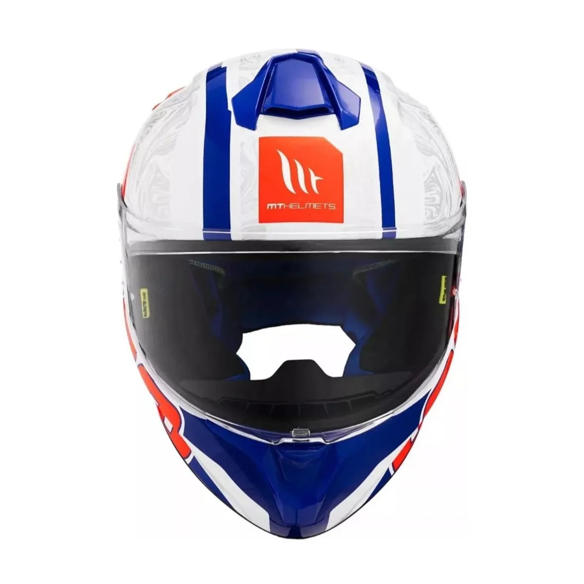 Casco MT Targo Pro Welcome A5 Blanco y Azul Brillo - Imagen 3