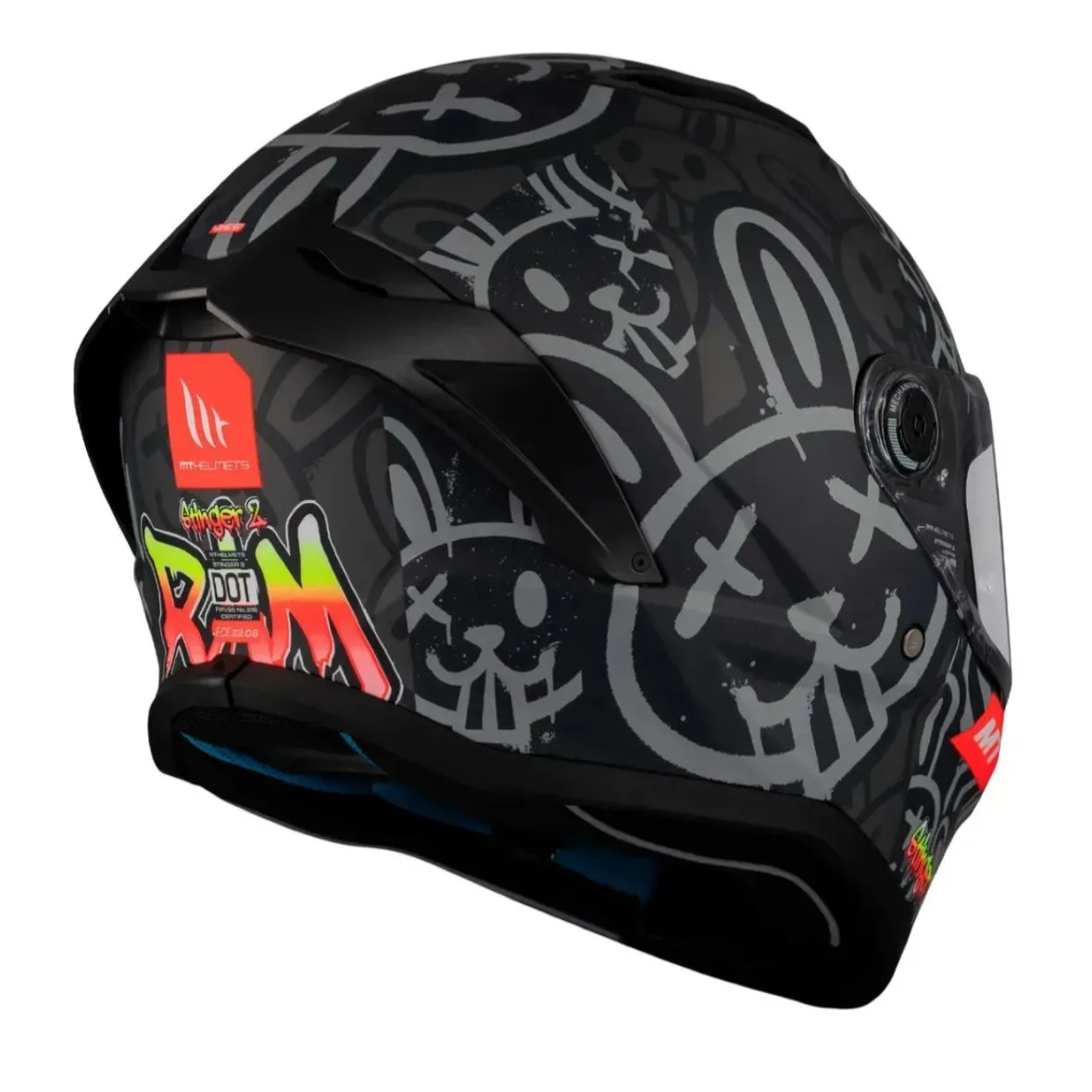 Casco MT Stinger 2 Ram F1 Negro Mate - Imagen 3