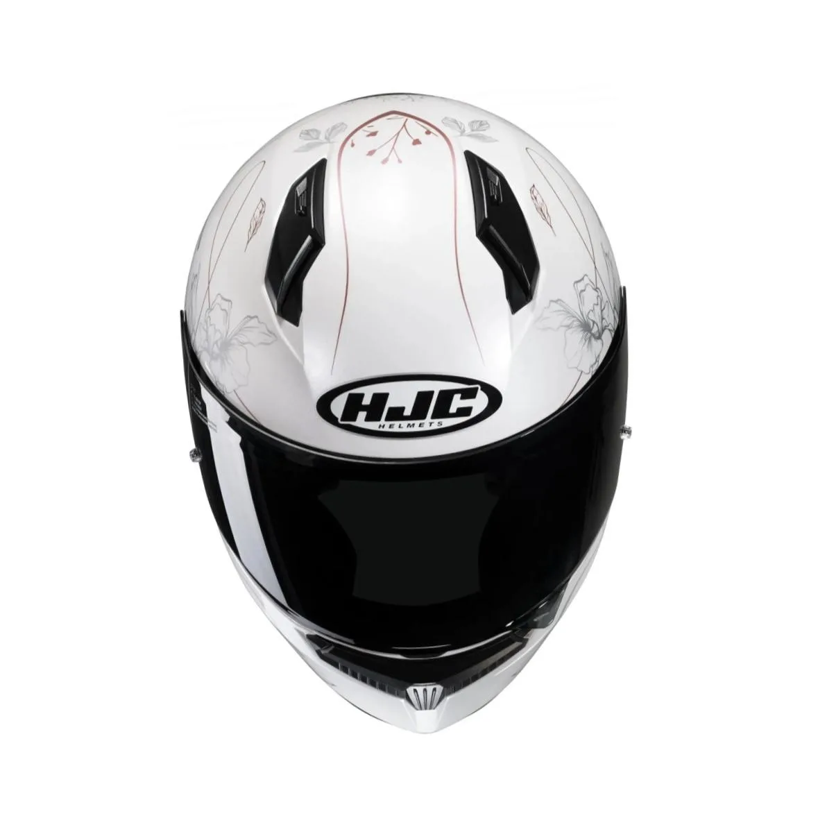 Casco Hjc C10 Tins Blanco Gris y Rosado Brillo - Imagen 4