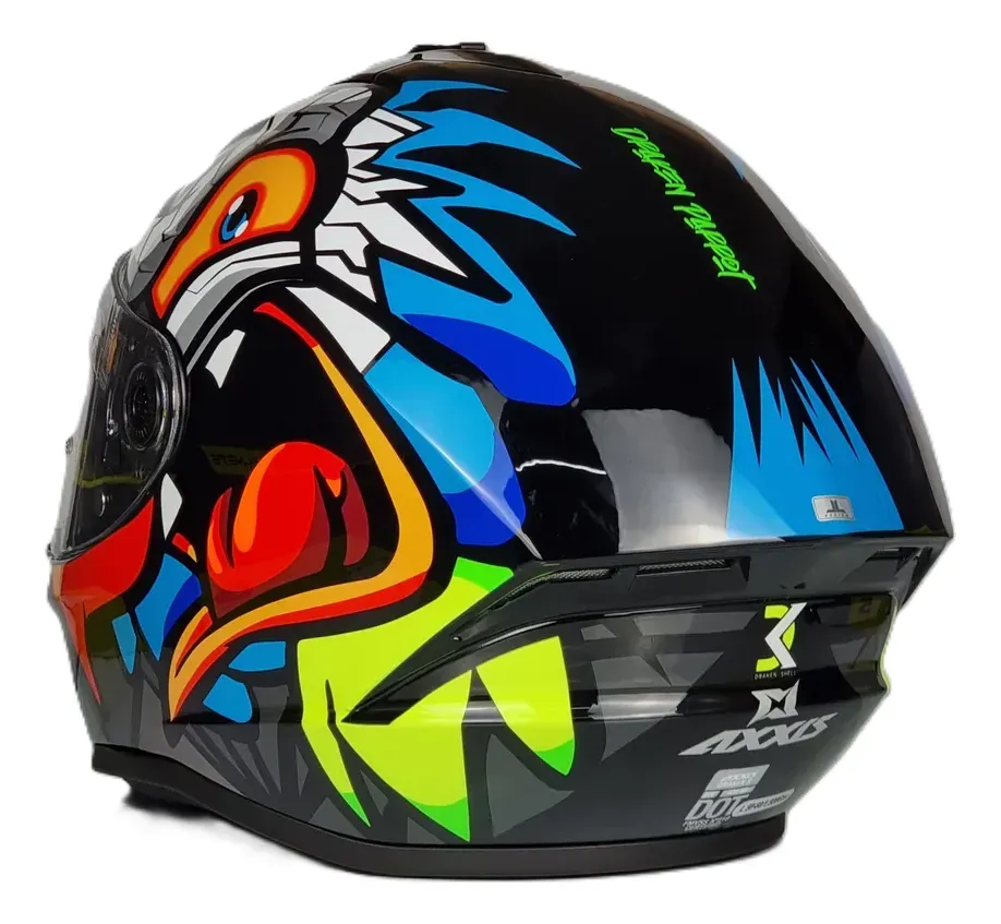 Casco Axxis Draken S Parrot Brillo - Imagen 3