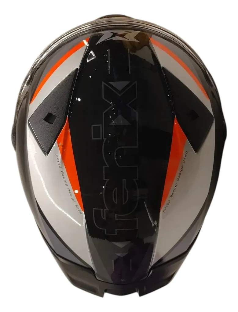 Casco Axxis Fenix Turbulence Negro Naranja y Gris Brillo - Imagen 4